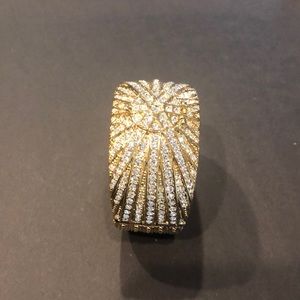 NWOT Victoria Wieck sunburst hidden watch bangle bracelet